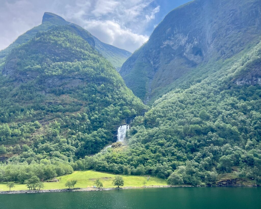 Waterfall at fjord