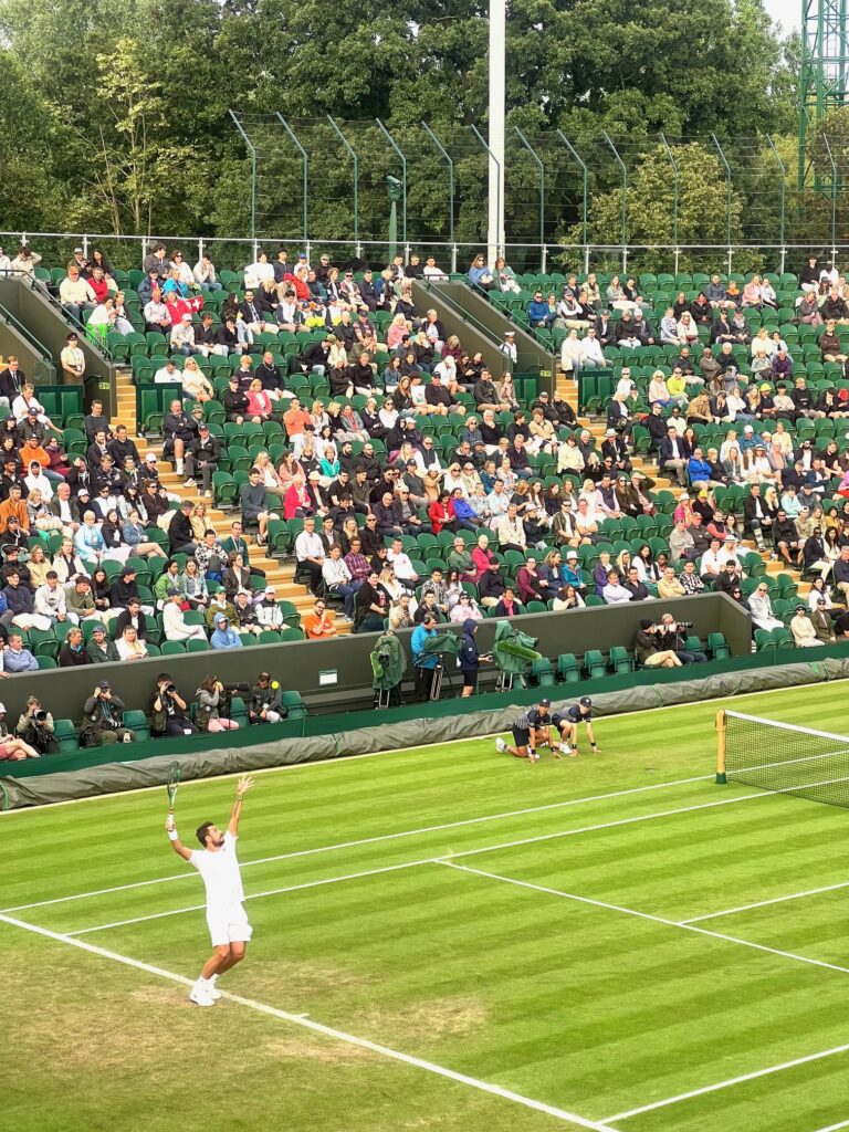 View of tennis court